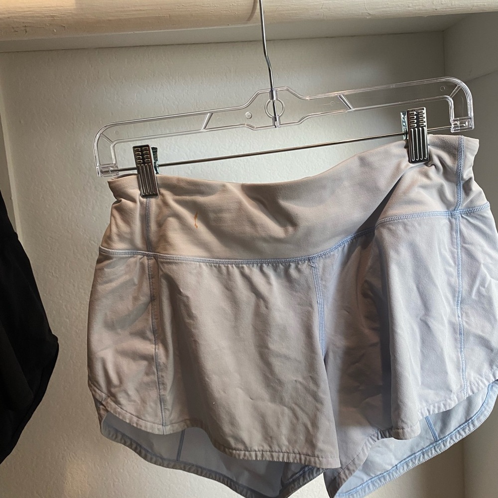 Lululemon Athletica Gray and Blue Athletic Shorts Lightweight Design